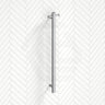 Aquaperla 950mm Round Vertical Electric Heated Towel Rack Single Bar Stainless Steel Variant Colour Available