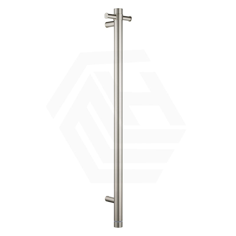 Aquaperla 950mm Round Vertical Electric Heated Towel Rack Stainless Steel Variant Colour Available (with Timer)