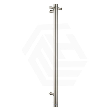 Aquaperla 950mm Round Vertical Electric Heated Towel Rack Stainless Steel Variant Colour Available (with Timer)