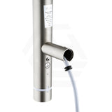 Aquaperla 950mm Round Vertical Electric Heated Towel Rack Stainless Steel Variant Colour Available (with Timer)