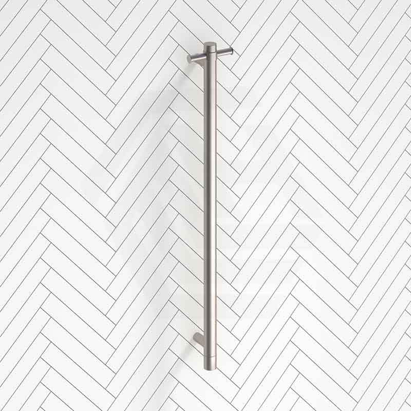 Aquaperla 950mm Round Vertical Electric Heated Towel Rack Stainless Steel Variant Colour Available (with Timer)