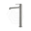 N#1(Nickel) Aquaperla Caddence Round Brushed Nickel Tall Basin Mixer Tap Mixers