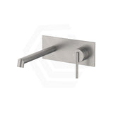 N#1(Nickel) Aquaperla Caddence Brushed Nickel Wall Mixer With Spout Mixers With