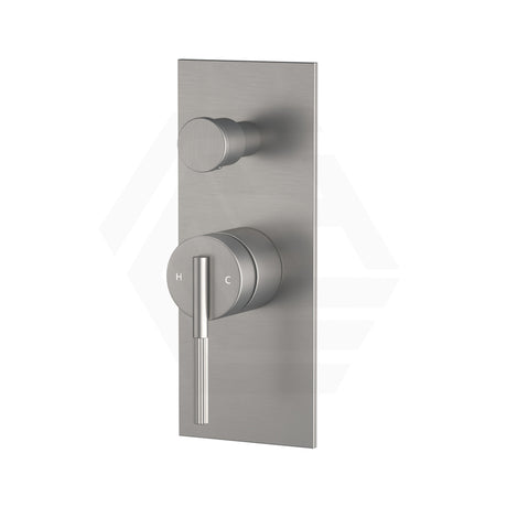 N#1(Nickel) Aquaperla Caddence Brushed Nickel Wall Mixer With Diverter Mixers With
