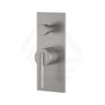N#1(Nickel) Aquaperla Caddence Brushed Nickel Wall Mixer With Diverter Mixers With