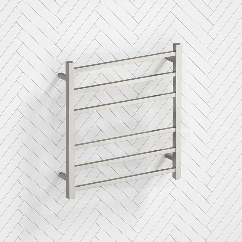 Aquaperla 674x620x120mm Square Electric Heated Towel Rack 6 Bars Colours Available