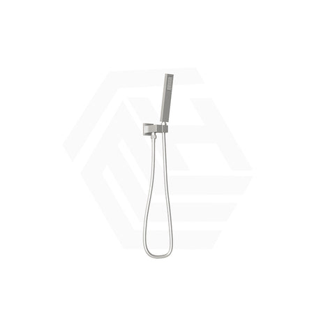 N#1(Nickel) Aquaperla Square Single Function Handheld Shower with Wall Bracket Set
