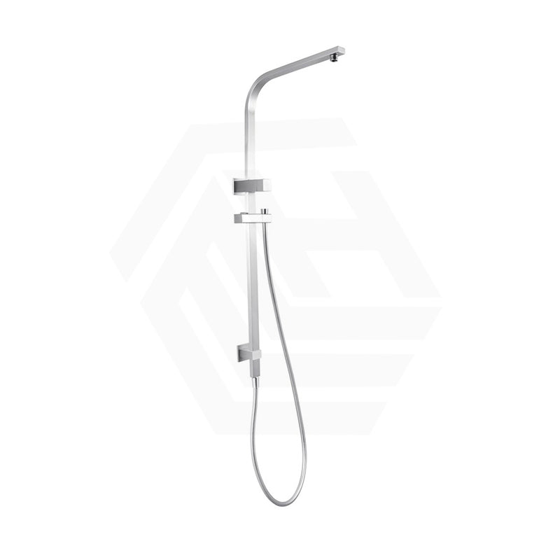 N#1(Nickel) Aquaperla Square Twin Shower Rail with PVC Water Hose Only
