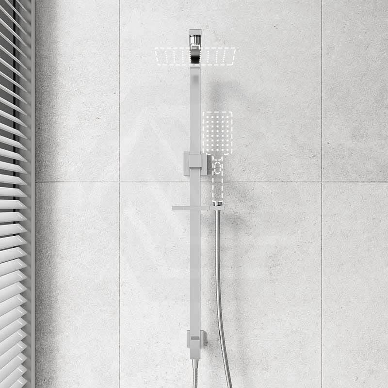 Aquaperla Square Twin Shower Rail with PVC Water Hose Only Variant Colour Available