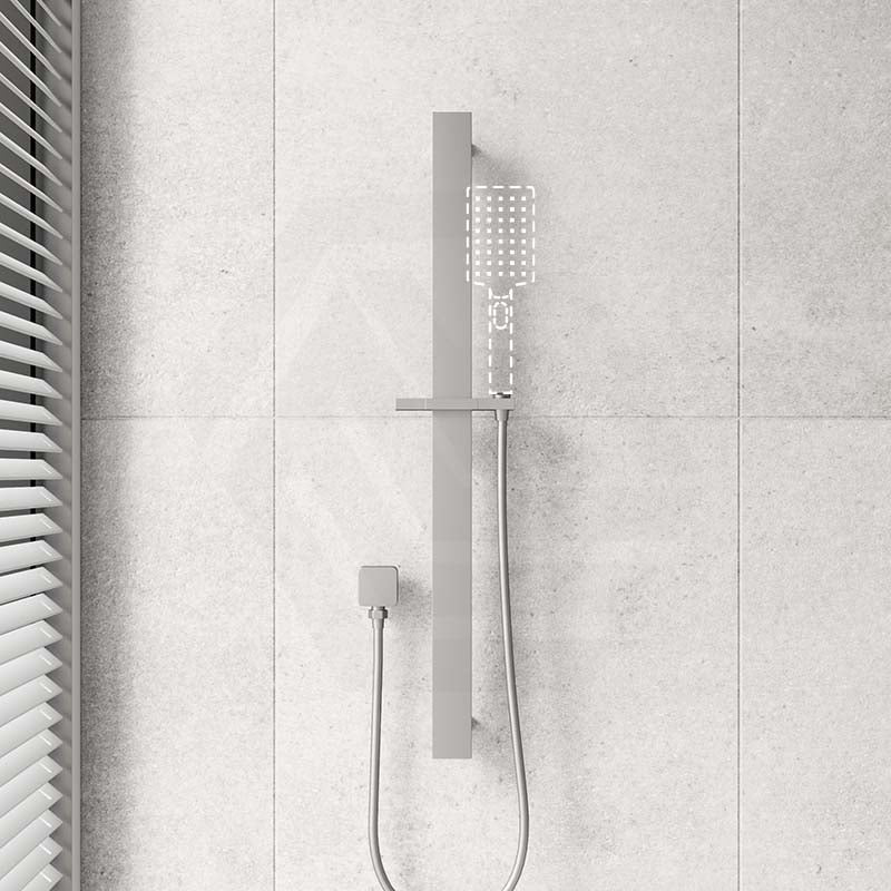 Aquaperla Square Single Shower Rail with PVC Water Hose & Wall Connector Only Variant Colour Available