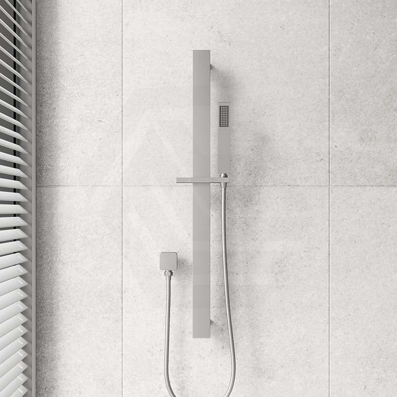 Aquaperla Square Sliding Shower Rail with Single Function Handheld Shower Set Variant Colour Available