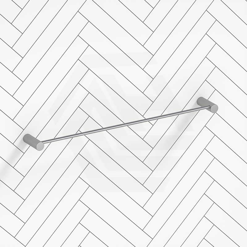 N#1(Nickel) Aquaperla 600Mm Round Brushed Nickel Single Towel Rail Stainless Steel Rails
