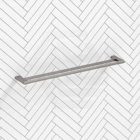 Aquaperla VOG Series 600/800mm Double Towel Rail Brushed Brass/Brushed Nickel/Gunmetal Grey
