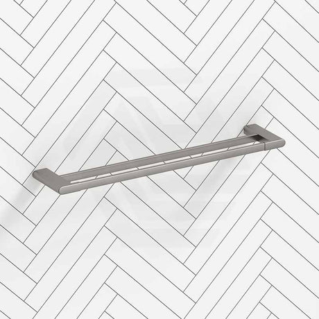 Aquaperla VOG Series 600/800mm Double Towel Rail Brushed Brass/Brushed Nickel/Gunmetal Grey
