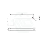Aquaperla Vog Series 235Mm Hand Towel Brushed Brass/Brushed Nickel/Gun Metal Grey Holders