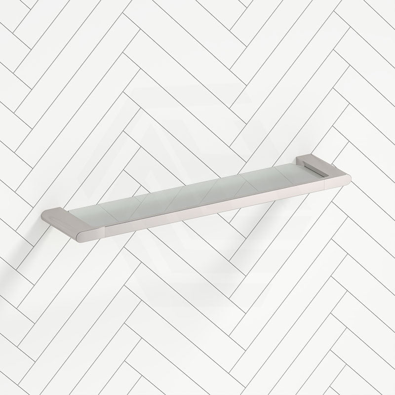 Aquaperla VOG Series Glass Shelf Brushed Brass/Brushed Nickel/Gun Metal Grey