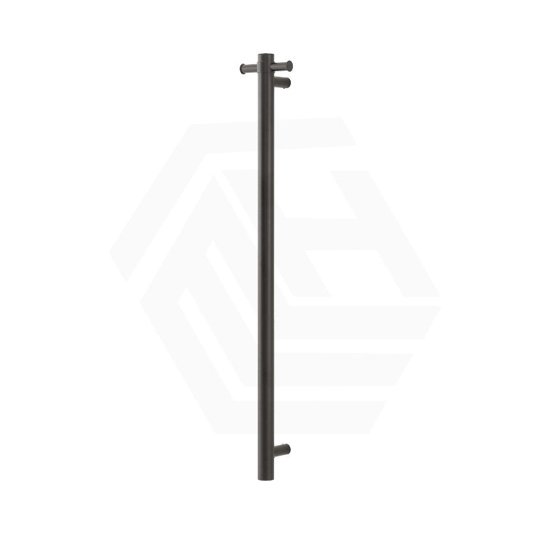 Aquaperla 950mm Round Vertical Electric Heated Towel Rack Single Bar Stainless Steel Variant Colour Available