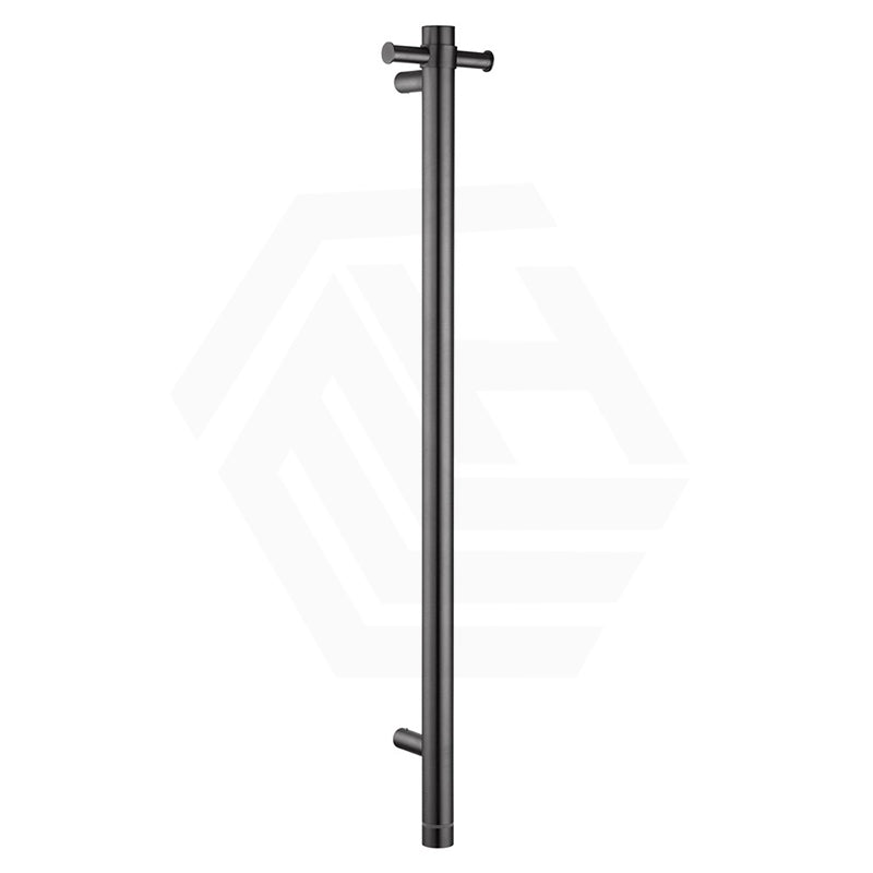 Aquaperla 950mm Round Vertical Electric Heated Towel Rack Stainless Steel Variant Colour Available (with Timer)