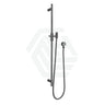 M#1(Gunmetal Grey) Aquaperla Caddence Round Brushed Gunmetal Shower Rail With Abs 3 Functions