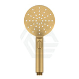 G#1(Gold) Aquaperla Round Brushed Brass Abs 3 Functions Handheld Shower Only Showers