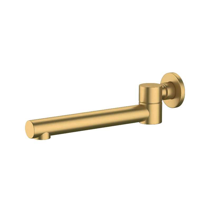 Aquaperla Round Brass 180 degree Swivel Wall Spout for bathtub Available in Various Colors