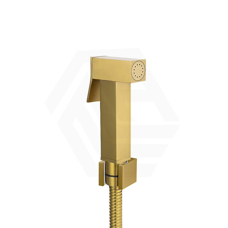 Aquaperla Brass Square Toilet Bidet Spray Kit with 1.2m Stainless Steel Hose Variant Colour Available