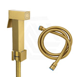 Aquaperla Brass Square Toilet Bidet Spray Kit with 1.2m Stainless Steel Hose Variant Colour Available