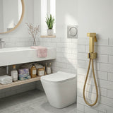 Aquaperla Brass Square Toilet Bidet Spray Kit with 1.2m Stainless Steel Hose - Variant Colour Available