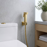 Aquaperla Brass Square Toilet Bidet Spray Kit with 1.2m Stainless Steel Hose - Variant Colour Available
