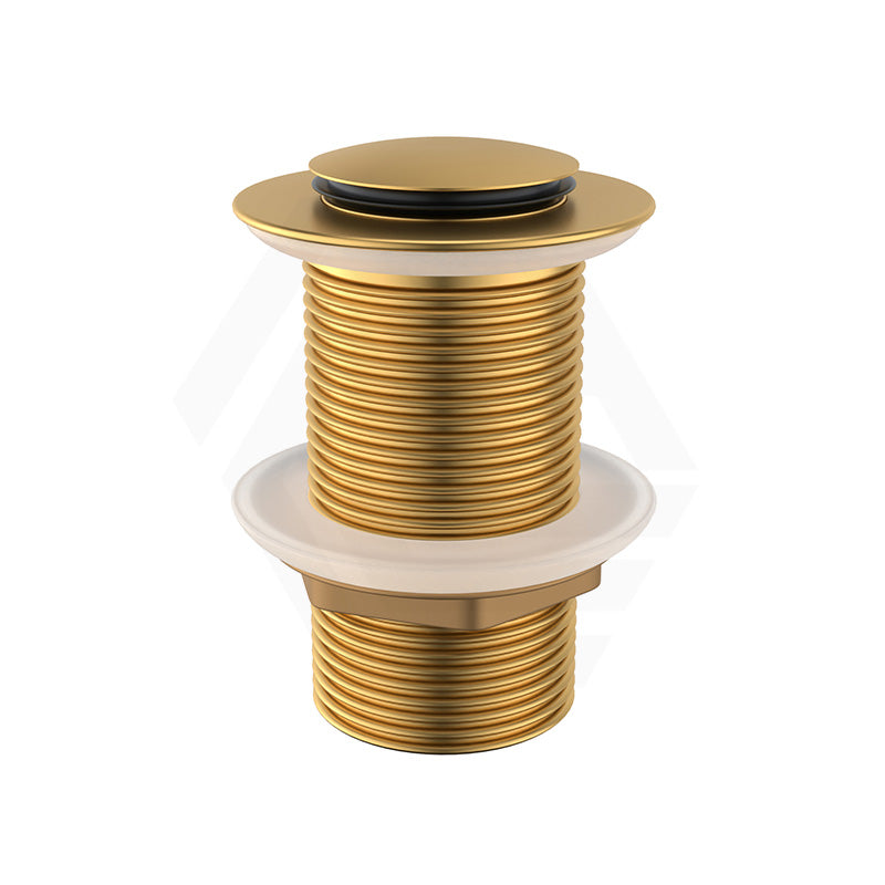 G#1(Gold) 32/40mm Brushed Gold Solid Brass Basin Pop Up Waste NO Overflow