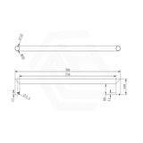 Aquaperla 780mm Round Horizontal Electric Heated Towel Rack Single Bar Stainless Steel Variant Colour Available