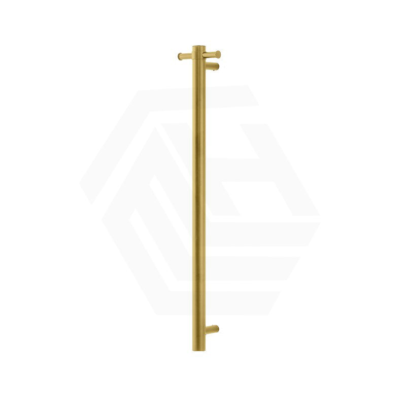 Aquaperla 950mm Round Vertical Electric Heated Towel Rack Single Bar Stainless Steel Variant Colour Available