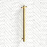 Aquaperla 950mm Round Vertical Electric Heated Towel Rack Single Bar Stainless Steel Variant Colour Available