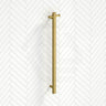 Aquaperla 950mm Round Vertical Electric Heated Towel Rack Single Bar Stainless Steel Variant Colour Available