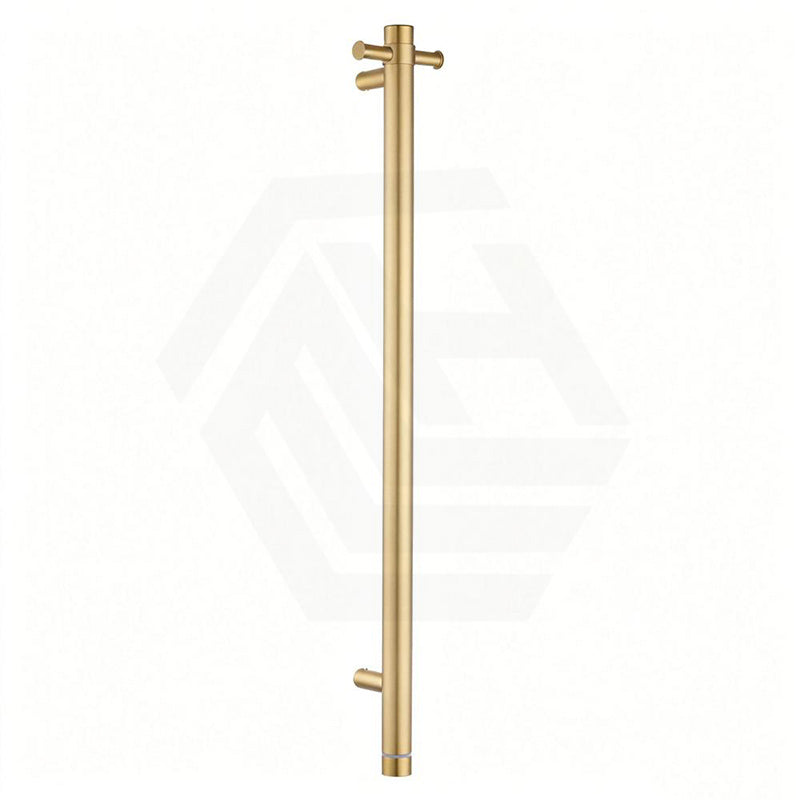 Aquaperla 950mm Round Vertical Electric Heated Towel Rack Stainless Steel Variant Colour Available (with Timer)