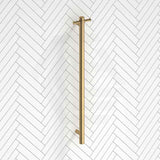 Aquaperla 950mm Round Vertical Electric Heated Towel Rack Stainless Steel Variant Colour Available (with Timer)