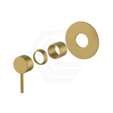 Aquaperla Lucid Pin Round Wall Mixer Trim Kit Only Brushed Brass/Brushed Nickel/Gunmetal Grey Brass