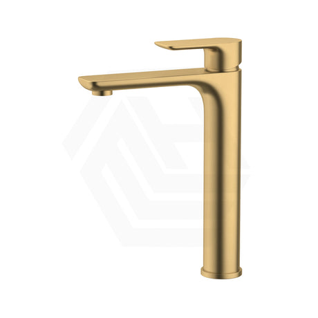 Aquaperla Vog Series Round Tall Basin Mixer Tap Brushed Brass/Brushed Nickel/Gunmetal Grey Mixers