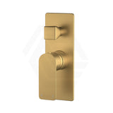 Aquaperla Vog Series Square Shower/Bath Wall Mixer With Diverter Brushed Brass/Brushed