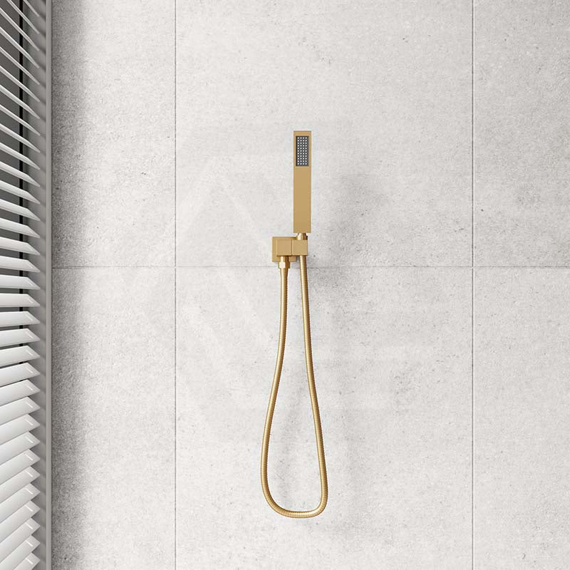 Aquaperla Square Single Function Handheld Shower with Wall Bracket Set Variant Colour Available