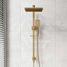 G#1(Gold) Aquaperla 10 inch 250mm Square Twin Shower Station Top Inlet Brushed Brass