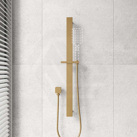 Aquaperla Square Single Shower Rail with PVC Water Hose & Wall Connector Only Variant Colour Available