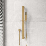 Aquaperla Square Sliding Shower Rail with Single Function Handheld Shower Set Variant Colour Available