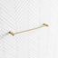 G#1(Gold) Aquaperla 600Mm Round Brushed Brass Single Towel Rail Stainless Steel Gold Rails