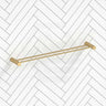 G#1(Gold) Aquaperla 600Mm Round Brushed Brass Double Towel Rail Stainless Steel Gold Rails