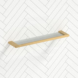 Aquaperla VOG Series Glass Shelf Brushed Brass/Brushed Nickel/Gun Metal Grey