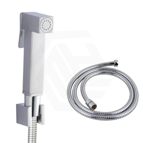 Aquaperla Brass Square Toilet Bidet Spray Kit with 1.2m Stainless Steel Hose Variant Colour Available
