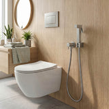 Aquaperla Brass Square Toilet Bidet Spray Kit with 1.2m Stainless Steel Hose - Variant Colour Available
