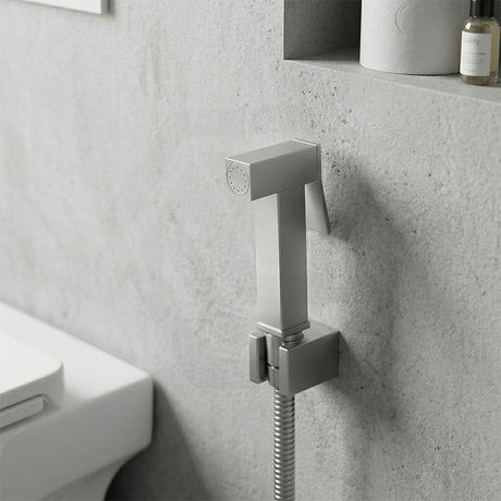 Aquaperla Brass Square Toilet Bidet Spray Kit with 1.2m Stainless Steel Hose - Variant Colour Available