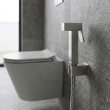 Aquaperla Brass Square Toilet Bidet Spray Kit with 1.2m Stainless Steel Hose - Variant Colour Available